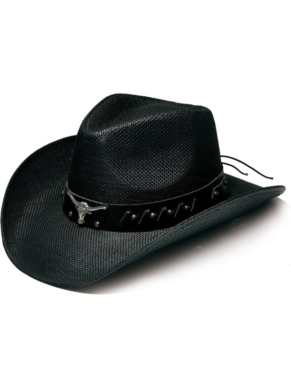 Unisex Black Western Straw Raffia Wide Brim Sun Bands Cowboy Cowgirl Hat